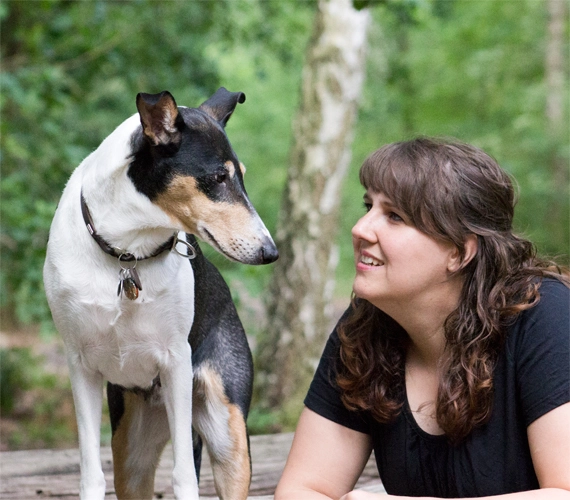Ein Foto von Onyx, einer Kurzhaar-Collie Hündin, und mir